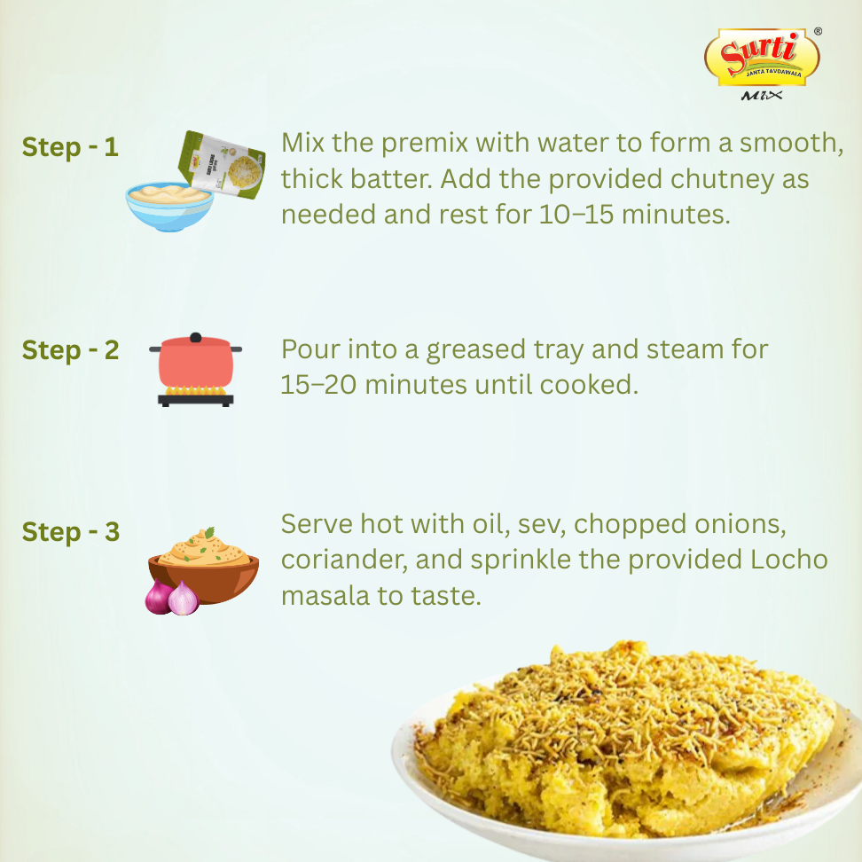 Surtimix Surti Locho Atta – सुरती लोचो आटा – Authentic Gujarati Snack Mix  |Pack Of 3|