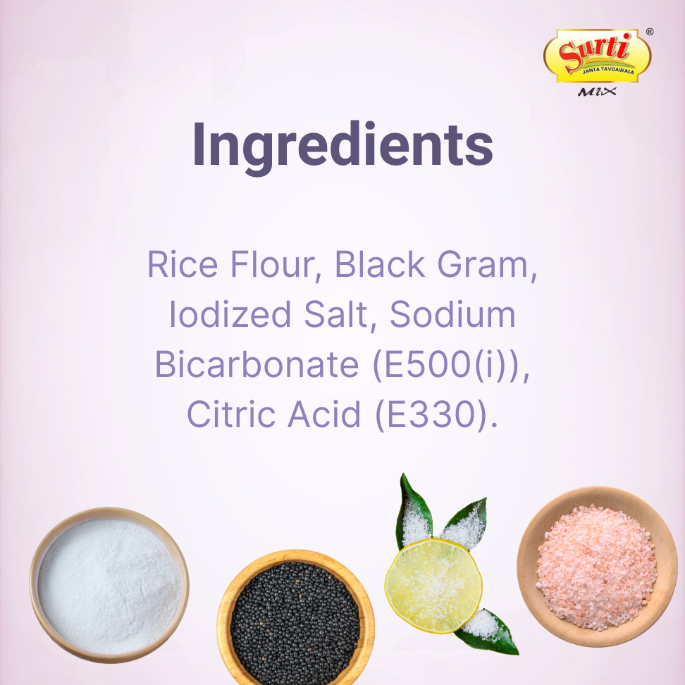 Surtimix Surti Idada Aata – सुरती इडड़ा आटा – Soft & Fluffy Gujarati Steamed Snack |Pack Of 3|