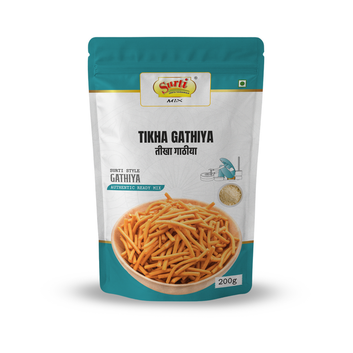Surtimix Tikha Gathiya Atta – तीखा गाठिया आटा – Spicy & Crispy Gujarati Snack Mix  |Pack Of 2|