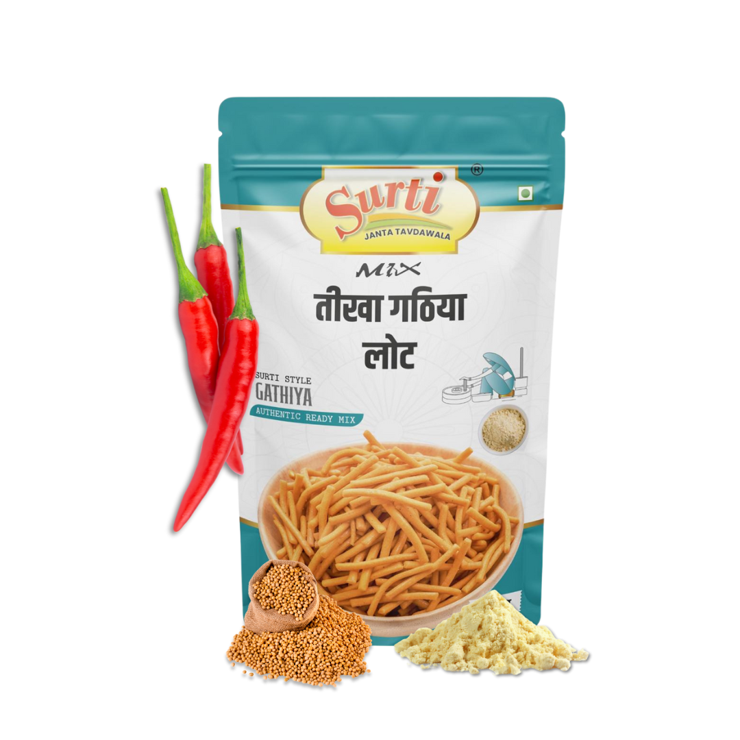 Surtimix Tikha Gathiya Atta – तीखा गाठिया आटा – Spicy & Crispy Gujarati Snack Mix