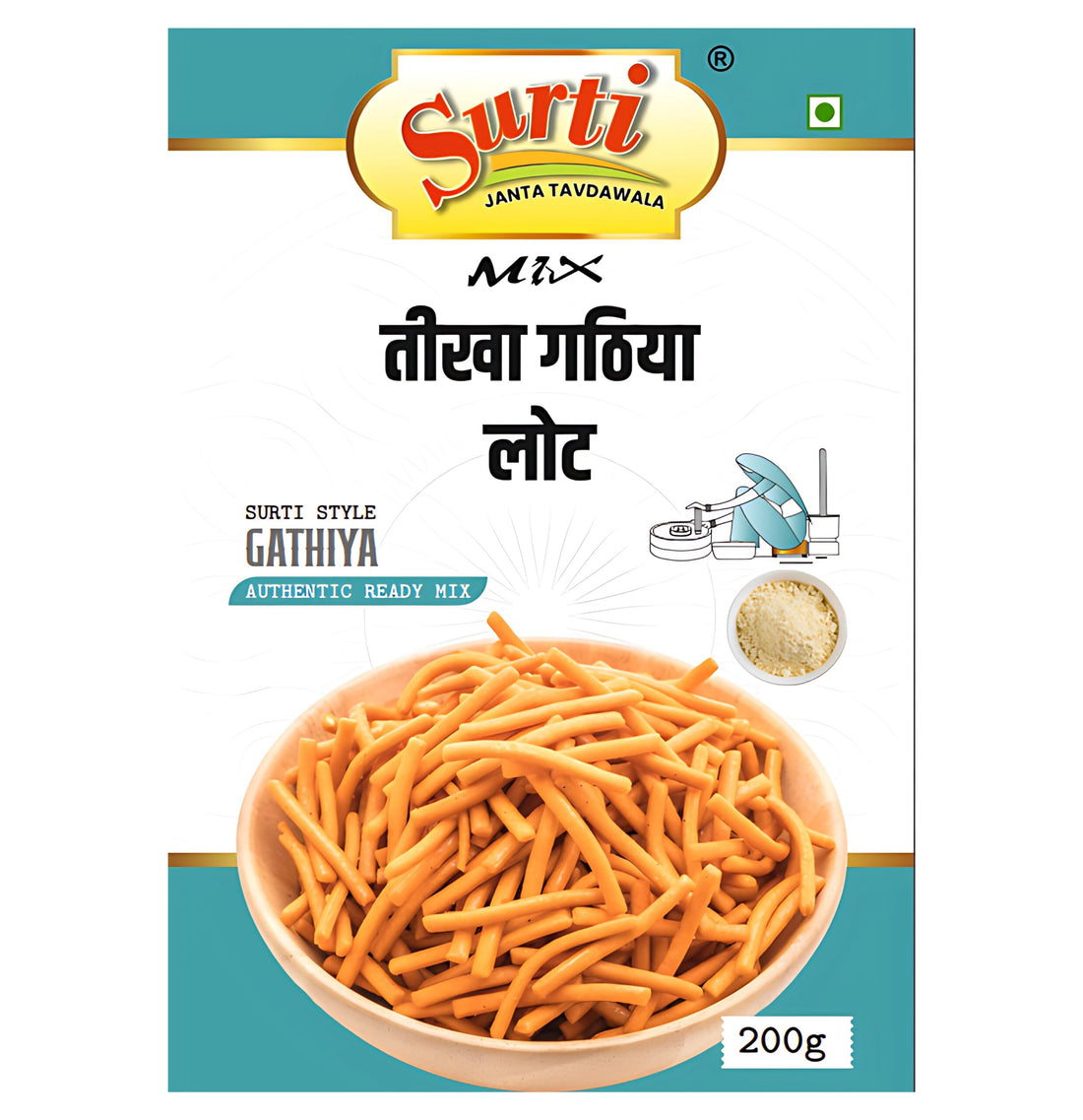 Surtimix Tikha Gathiya Aata – तीखा गाठिया आटा – Spicy & Crispy Gujarati Snack Mix