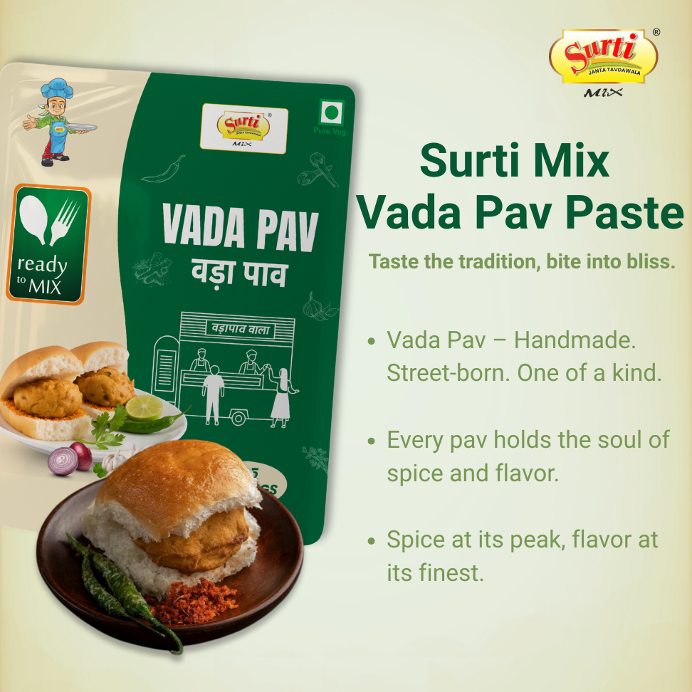 Surtimix Vada Pav Masala – वडा पाव मसाला – Spicy & Flavorful Street-Style Blend |Pack Of 3|
