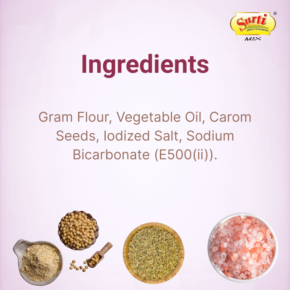 Surtimix Vanela Gathiya Atta – वनेला गाठिया आटा – Soft & Spicy Gujarati Snack Mix |Pack Of 3|