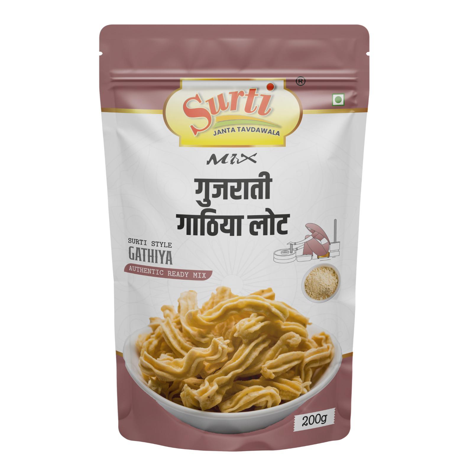 Surtimix  Premium Soft Gujarati Gathiya Atta – गुजराती गाठिया आटा – Crispy & Authentic Snack Mix |Pack Of 2|