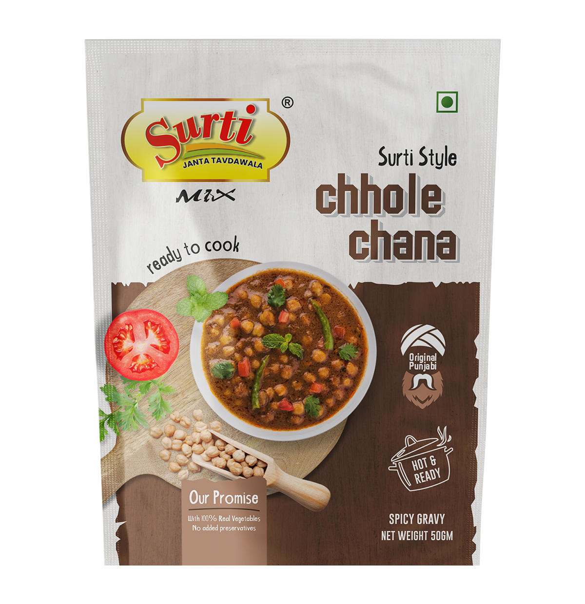Surtimix Chhole Chana Gravy Punjabi Sabji Masala – छोले चना ग्रेवी पंजाबी सब्जी मसाला – Rich & Flavorful Spice Blend