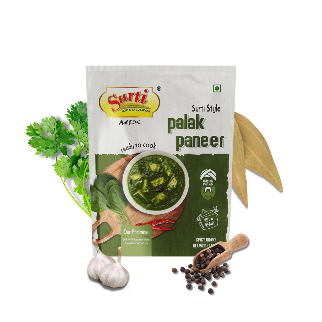 Surtimix Palak Paneer Punjabi sabji Gravy Masala – पालक पनीर पंजाबी सब्जी ग्रेवी मसाला – Aromatic & Healthy North Indian Blend