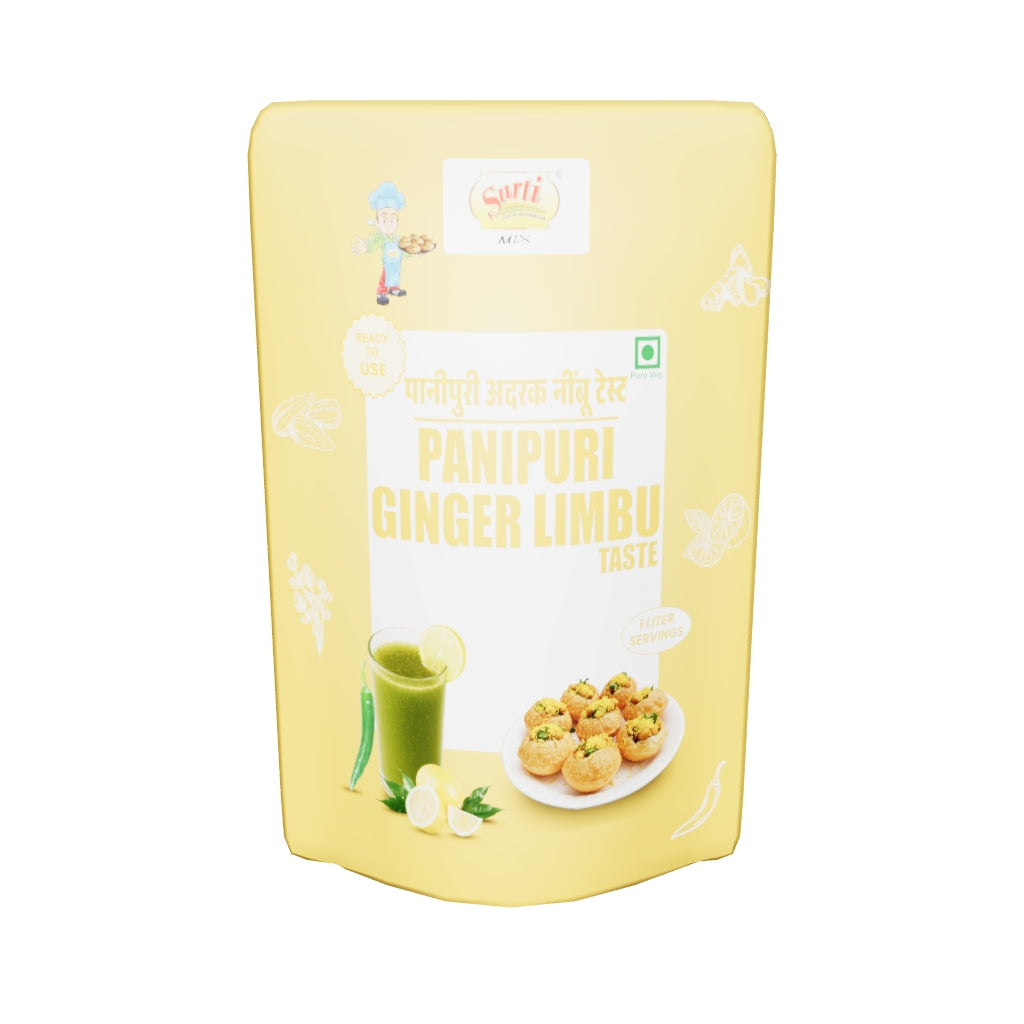 Surtimix PaniPuri | Gol Gappa Paste  | Puchka | Pakodi | Pani Patasha | Water Balls Paste Limbu – सुरतीमिक्स पानीपुरी गोलगप्पे नींबू – Tangy & Refreshing Lemon-Flavored Pani Mix