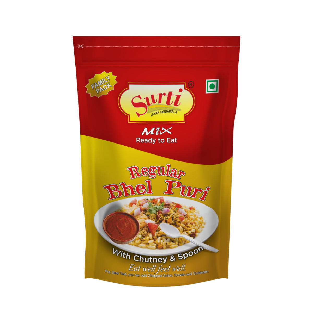 Surtimix Bhel Puri - भेल पुरी – Authentic Indian Street Food Snack  | Pack of 2 |