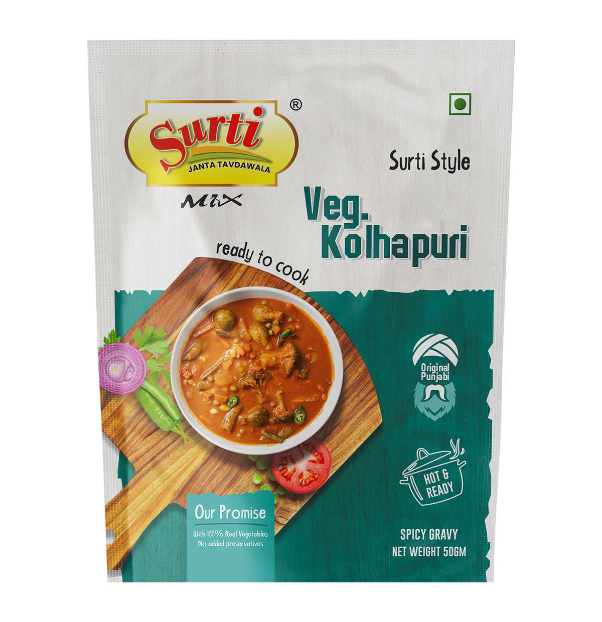 Surtimix Veg Kolhapuri Gravy Sabji Masala – वेज कोल्हापुरी ग्रेवी मसाला – Authentic Spicy Maharashtrian Flavor